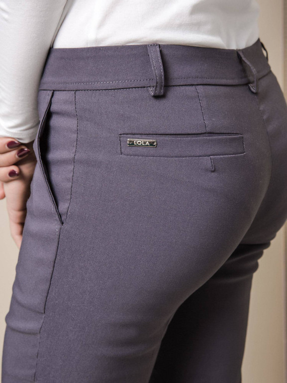 SPODNIE LOLA GARNITUROWE ANTRACYT
