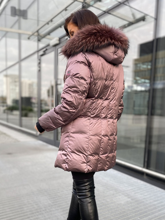 Kurtka Puchowa z Jenotem Wrzosowa