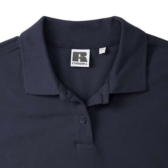 Granatowa koszulka polo damska z bawełny Ultimate Russell