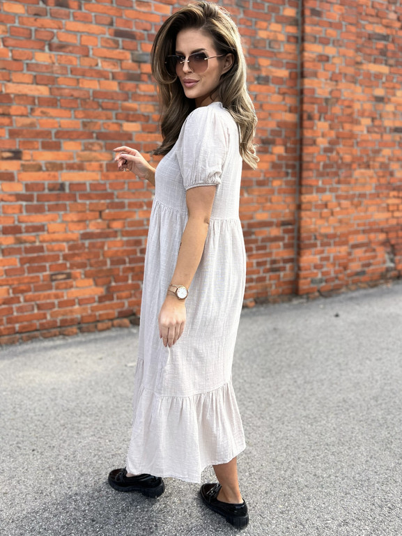 Sukienka beżowa Och Bella BI-25504.beige