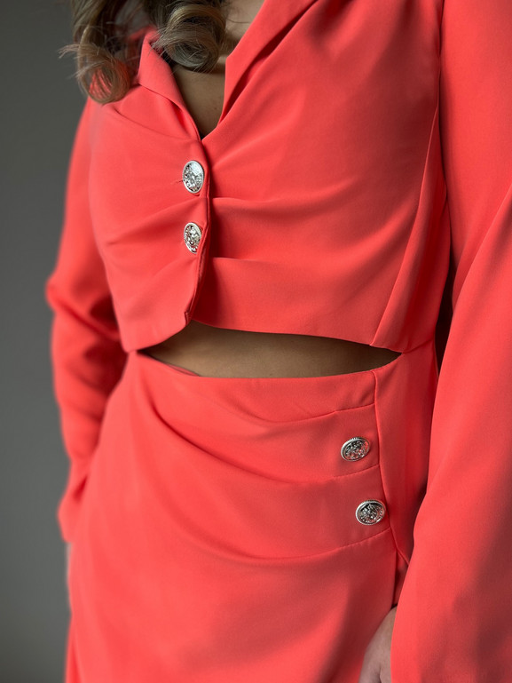 Sukienka pomarańczowa By o la la cxp1185.orange