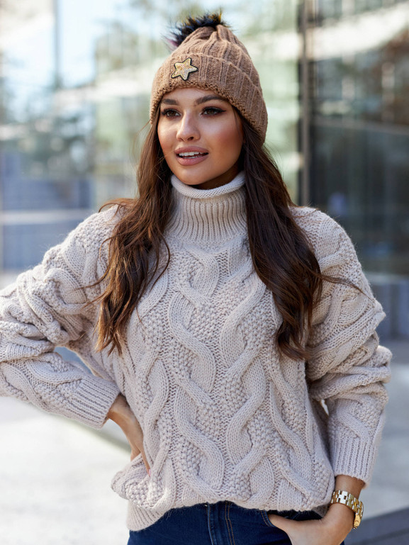 Czapka brązowa Yups bx4025.R59