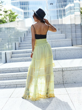 Sukienka żółta By o la la wxp0804.R06