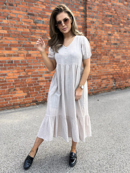 Sukienka beżowa Och Bella BI-25504.beige