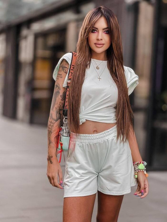 Szorty seledynowe Cocomore amgSDI1435.S05