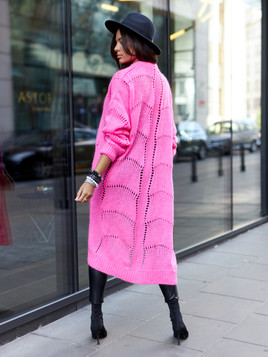 Kardigan różowy By o la la cxp1126.hotpink