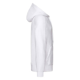 Biała bluza męska z kapturem Lightweight Zip Thru Hooded Sweat Fruit of the Loom