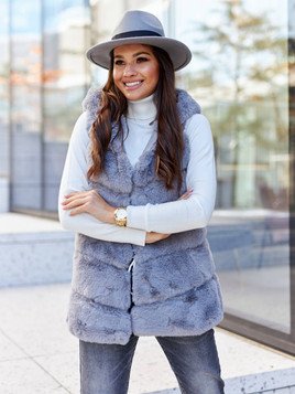 Kamizelka szara Och Bella 2116.S48