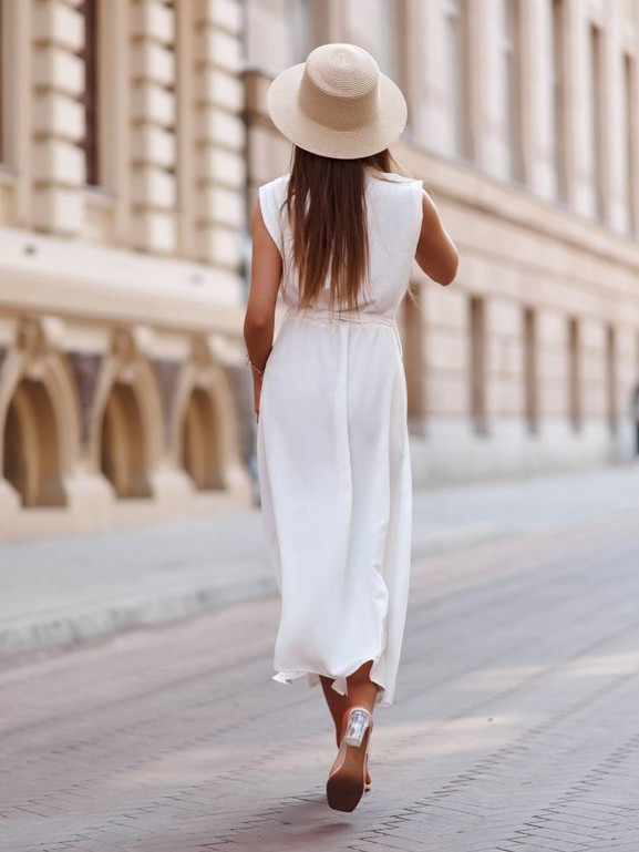 Sukienka biała Cocomore amgSK1883.white