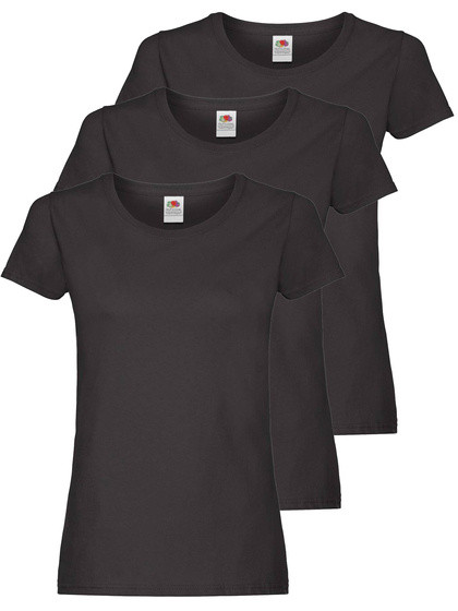 Pakiet 3 koszulek damskich Lady fit Oryginal Fruit of the Loom