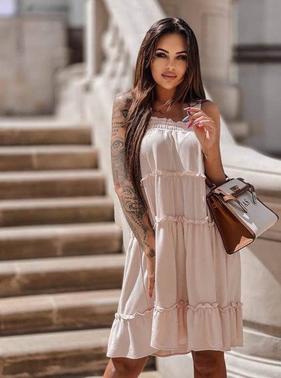 Sukienka różowa Cocomore wmgSK1210.S23