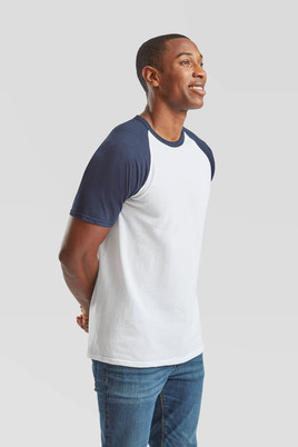 Biała koszulka męska Baseball Fruit of the Loom 