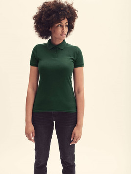 Zielona koszulka damska polo 65/35 Polo Fruit of the Loom
