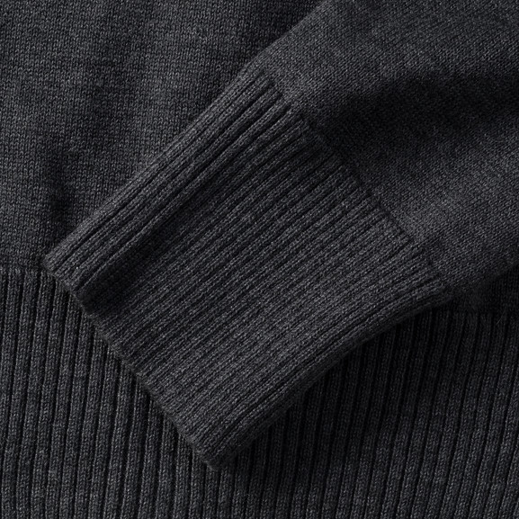 Antracytowy kardigan damski w szpic Russell