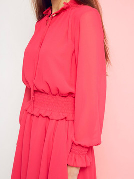 Sukienka z wiązaniem pod szyją Cocomore Boutiqe różowa