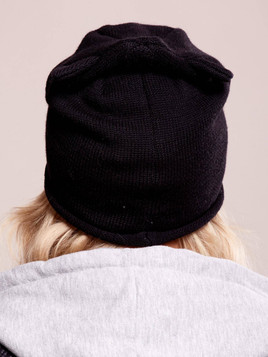 Czapka kociak czarna