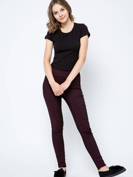 Jegginsy bordowe