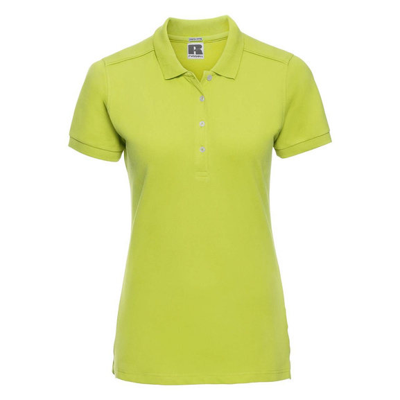 Limonkowa koszuka damska polo Stretch Polo Russell