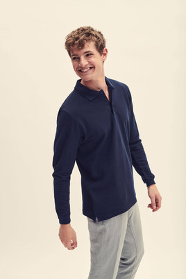 Granatowa koszulka męska Premium Polo Friut of the Loom