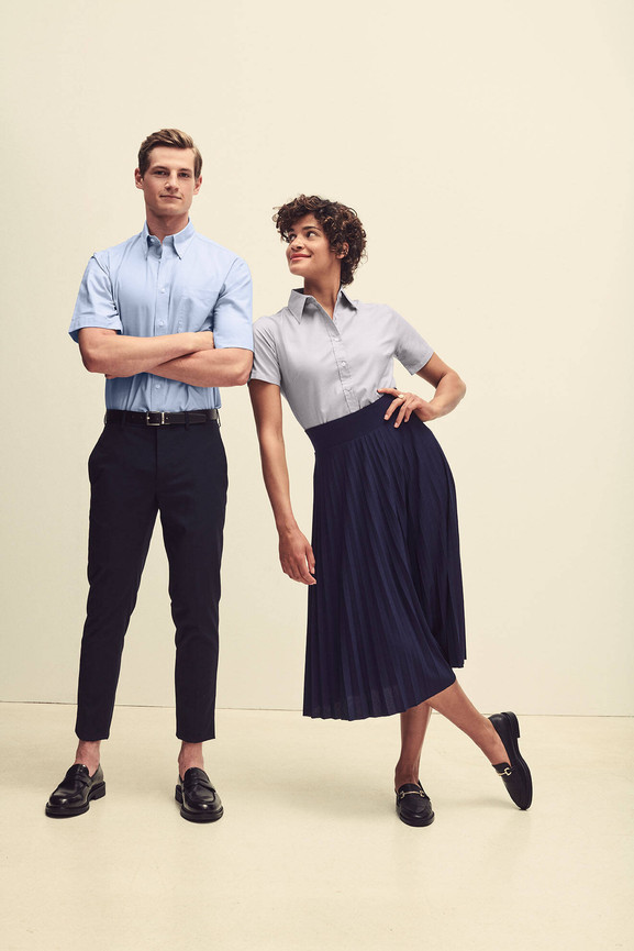 Szara koszula klasyczna Oxford Fruit Of The Loom