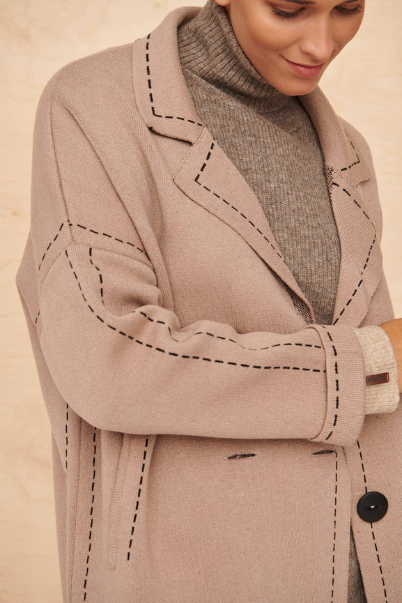 Płaszcz latte Blue Shadow cxp0898.S80