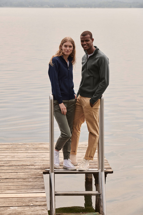 Grafitowa bluza męska rozpinana Sweat Jacket Fruit of the Loom