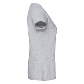 Szara koszulka damska Iconic 195 Ringspun Premium Fruit of the Loom