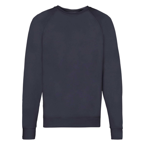 Granatowa bluza męska Lightweight Raglan Sweat Fruit of the Loom