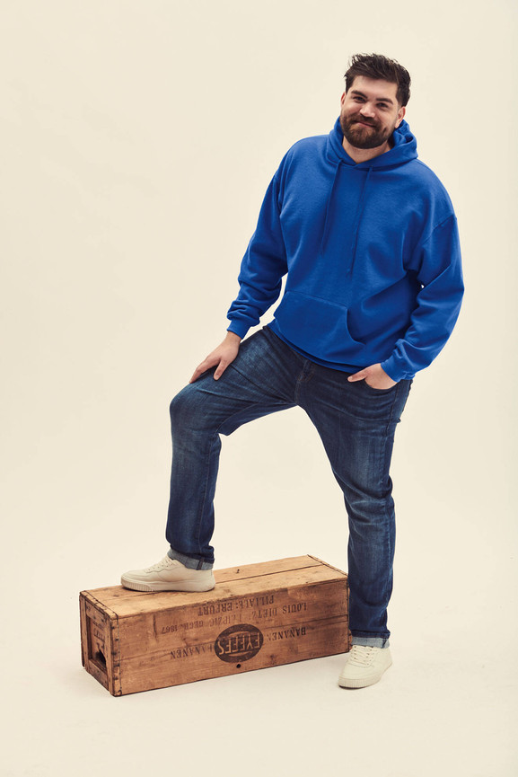 Niebieska bluza męska Hooded Sweat Fruit of the Loom