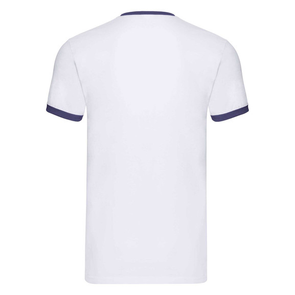 Biała koszulka męska Ringer Fruit of the Loom