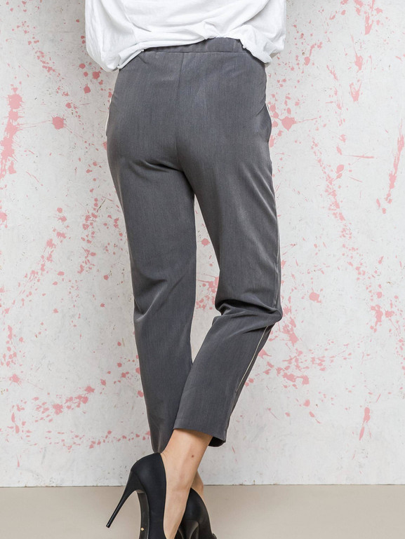 Spodnie carrot Euphory z lampasami antracyt