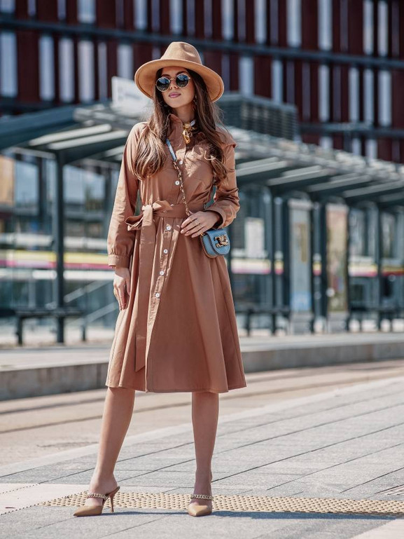 Sukienka karmelowa Cocomore cmgSK1525,R59