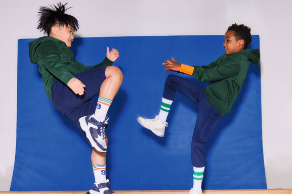 Zielona bluza dziecięca z kapturem Authentic Russell