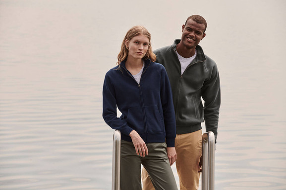 Grafitowa bluza męska rozpinana Sweat Jacket Fruit of the Loom