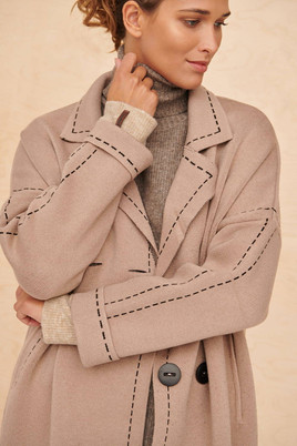 Płaszcz latte Blue Shadow cxp0898.S80