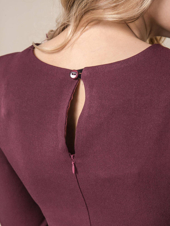 SUKIENKA MISS CITY Z KORONKĄ PRZY RĘKAWACH FIOLETOWA