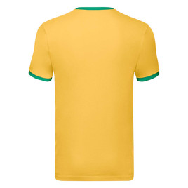 Żółta koszulka męska Ringer Fruit of the Loom