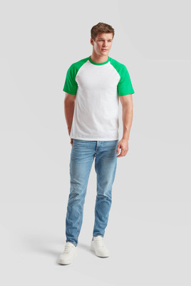 Biała koszulka męska Baseball Fruit of the Loom