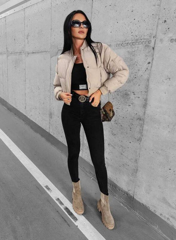 Krótka beżowa kurtka PHONIX O'la Voga