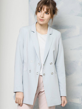 Żakiet Lemonada zapinany na napy błękitny