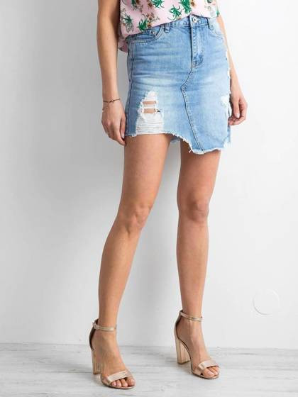 Spódnica jeansowa vintage błękitna