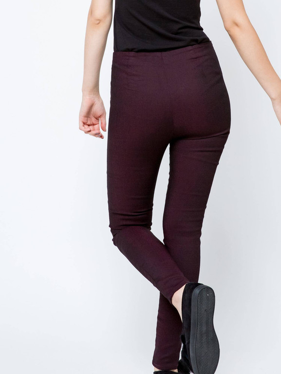 Jegginsy bordowe