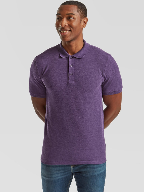 Fioletowa koszulka męska Iconic Polo Friut of the Loom
