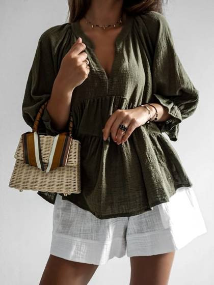 Bluzka khaki Cocomore cmgBL1461.R69