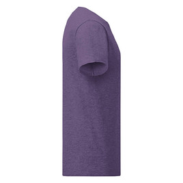 Fioletowa koszulka męska z czesanej bawełny Iconic rękawem Fruit of the Loom