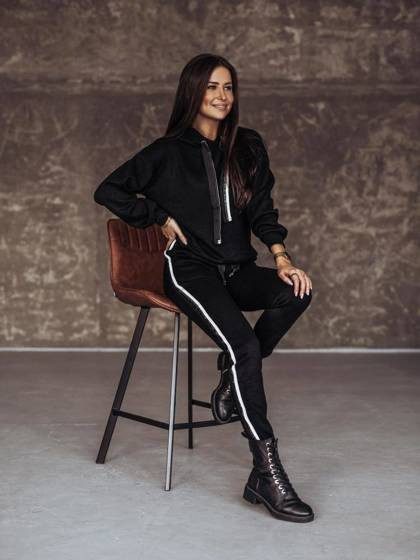 Spodnie sportowe czarne Cocomore cmgSD539.R21