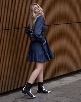 Sukienka granatowa LeMonada cxp1083.navy 