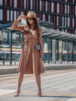 Sukienka karmelowa Cocomore cmgSK1525,R59