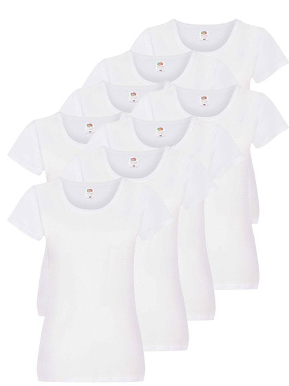 Pakiet 8 koszulek damskich Lady fit Oryginal Fruit of the Loom