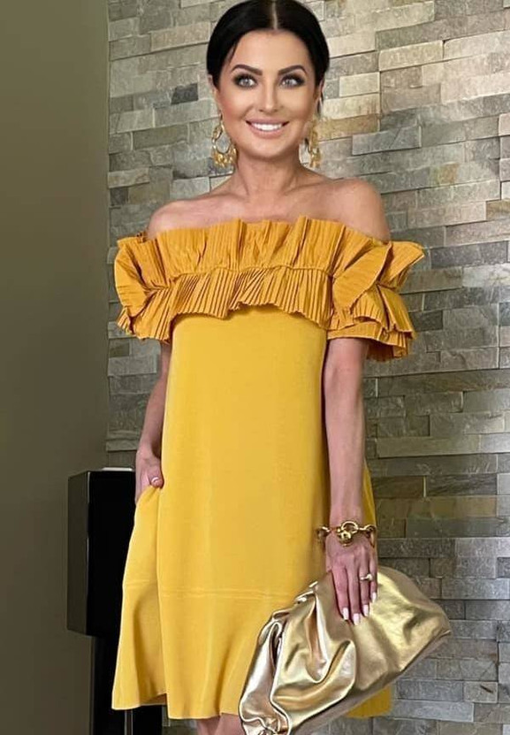 Sukienka żółta Amore Amore wxp0735.R45